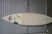  fiber glass board in good condition with leg rope six foot great cond