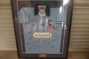 framed blues jersey signed in perfect condition a must to have 